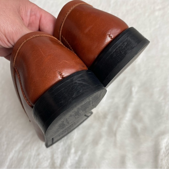 Sezane Vicky Soft Carmel Loafers with Gold Chain Detail | 36 - Picture 8 of 14